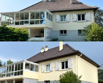 Peinture façades à base de résine colorée